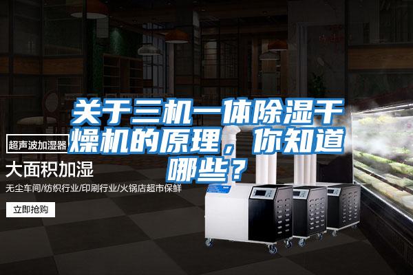 關于三機一體除濕干燥機的原理，你知道哪些？