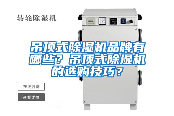 吊頂式除濕機品牌有哪些?吊頂式除濕機的選購技巧?