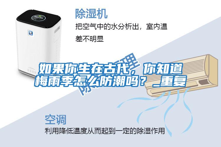 如果你生在古代，你知道梅雨季怎么防潮嗎？_重復