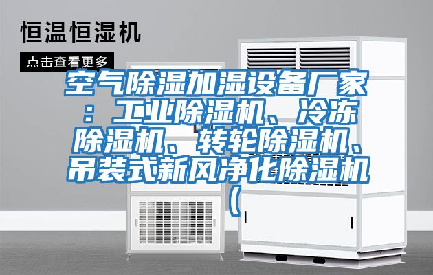 空氣除濕加濕設備廠家：工業除濕機、冷凍除濕機、轉輪除濕機、吊裝式新風凈化除濕機（