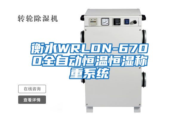 衡水WRLDN-6700全自動(dòng)恒溫恒濕稱(chēng)重系統(tǒng)
